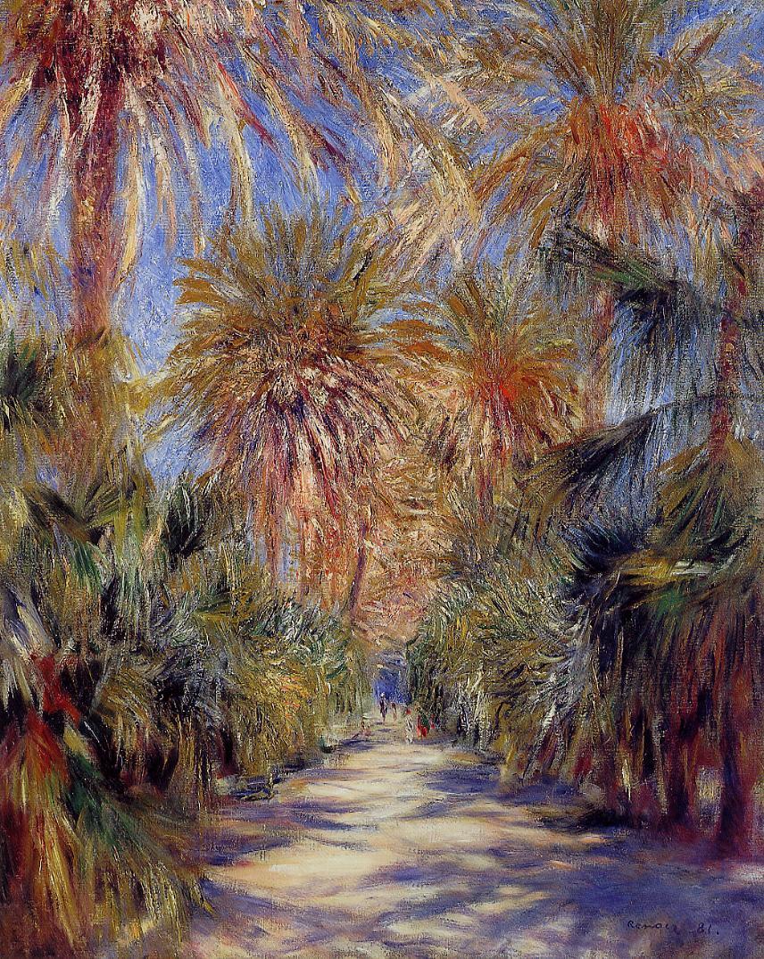 Algiers, the Garden of Essai - Pierre-Auguste Renoir painting on canvas